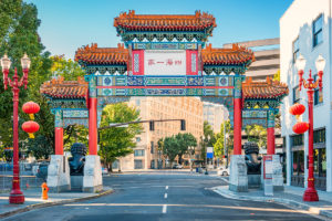 Chinatown Gateway in Old Town Chinatown Portland Oregon USA